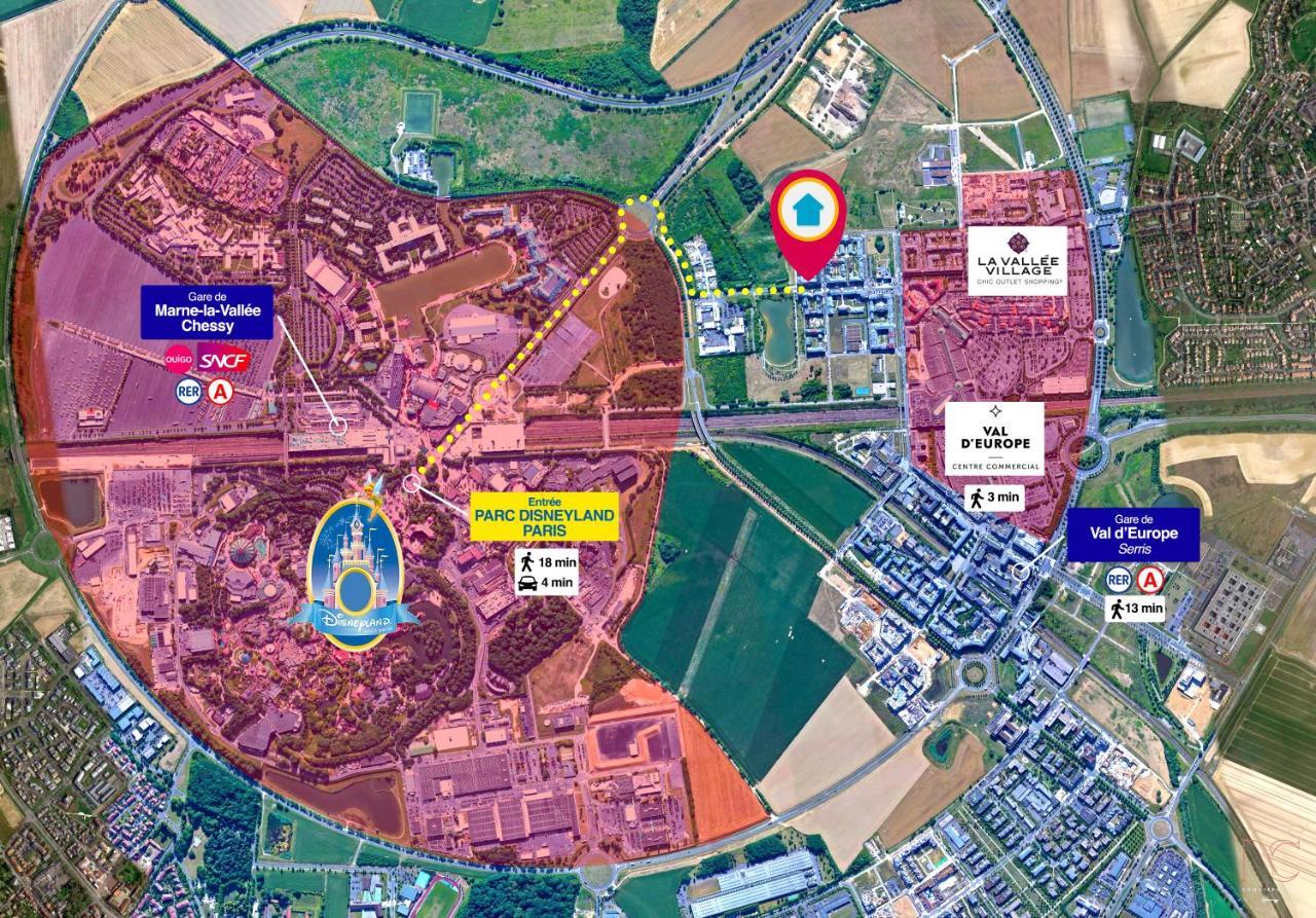 Disneyland-Paris, 8Pers, Wifi, Netflix, 2 Parkings Serris Kültér fotó